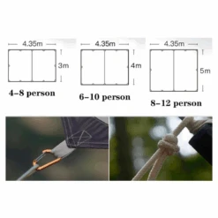 Adventurer Tanxianzhe Waterproof Awning Anti-tearing Sunshade Tarp Outdoor Camping Tan -Outdoor Camping Gear 10 be75dbe4 f49c 4ec7 a1c3 d4027e0246b5