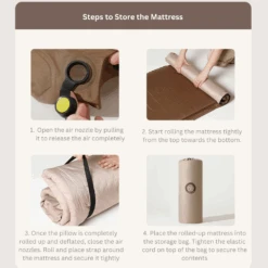 CSTUR Camping Inflatable Bed - Tan -Outdoor Camping Gear 11 964fd094 c22d 4ab4 8ae7 41d4e1be72e0