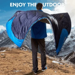 Hewolf Camping Sleeping Bag -Outdoor Camping Gear 1607 blue 8