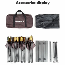 Hewolf 5pcs Set Camping Foldable Table And Chairs -Outdoor Camping Gear 1746 10 1