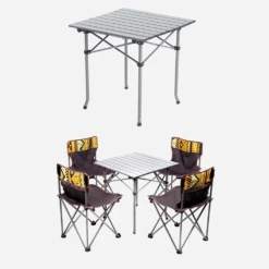 Hewolf 5pcs Set Camping Foldable Table And Chairs -Outdoor Camping Gear 1746 12 1