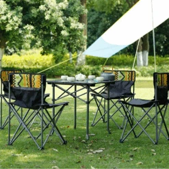 Hewolf 5pcs Set Camping Foldable Table And Chairs -Outdoor Camping Gear 1746 14 1