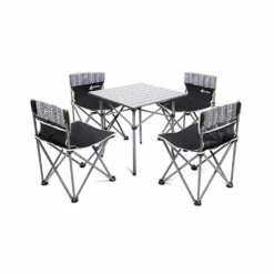 Hewolf 5pcs Set Camping Foldable Table And Chairs -Outdoor Camping Gear 1746 2 1