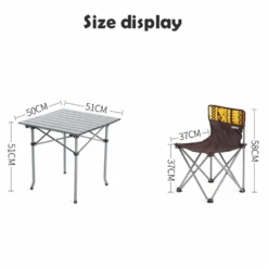 Hewolf 5pcs Set Camping Foldable Table And Chairs -Outdoor Camping Gear 1746 9 1