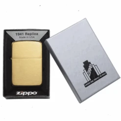 Zippo Replica Brushed Brass Refillable Windproof Lighter - 1941B -Outdoor Camping Gear 1941b 3