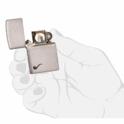 Zippo 200pl Pipe Brushed Chrome - Refillable Windproof Lighter -Outdoor Camping Gear 200pl 1