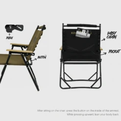 KZM Free Slope Chair -Outdoor Camping Gear 2 35309ec9 29b5 45fa 8555 7bfa3229b65a