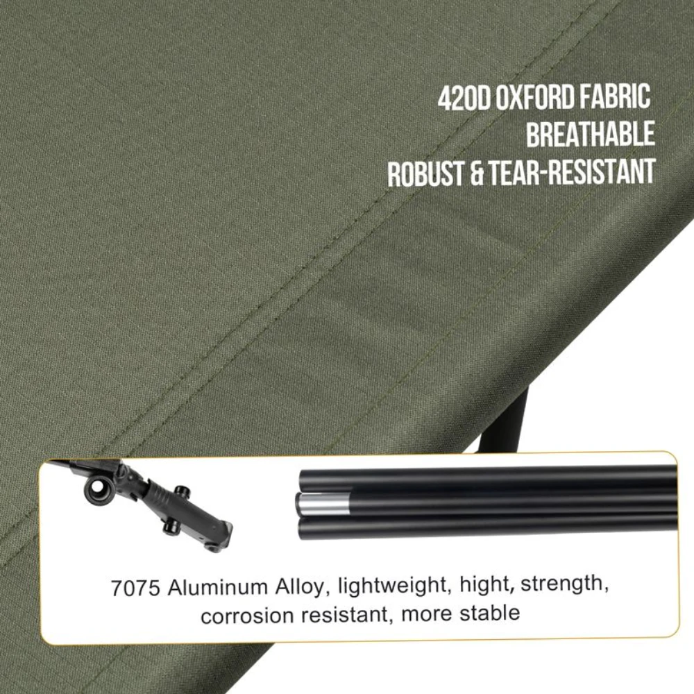 OneTigris Outdoor Foldable Camp Bed - Ranger Green 7 OneTigris Outdoor Foldable Camp Bed - Ranger Green - Image 5
