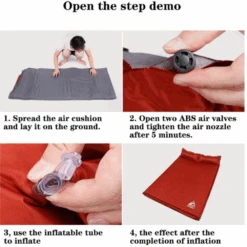 Hewolf Inflatable Mat Orange - Single/Double -Outdoor Camping Gear 333