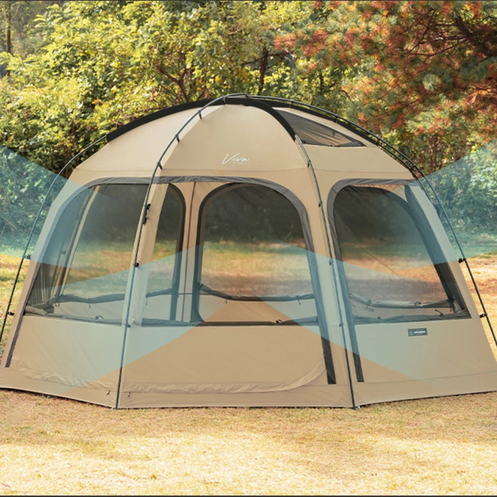 KZM Viva Dome Shelter Plus - Sand 9 KZM Viva Dome Shelter Plus - Sand - Image 7