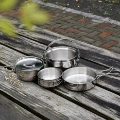 Ace Camp Stainless Steel Cooking Set -Outdoor Camping Gear 77a7d4b2f07016200a8604f7e1c4231d