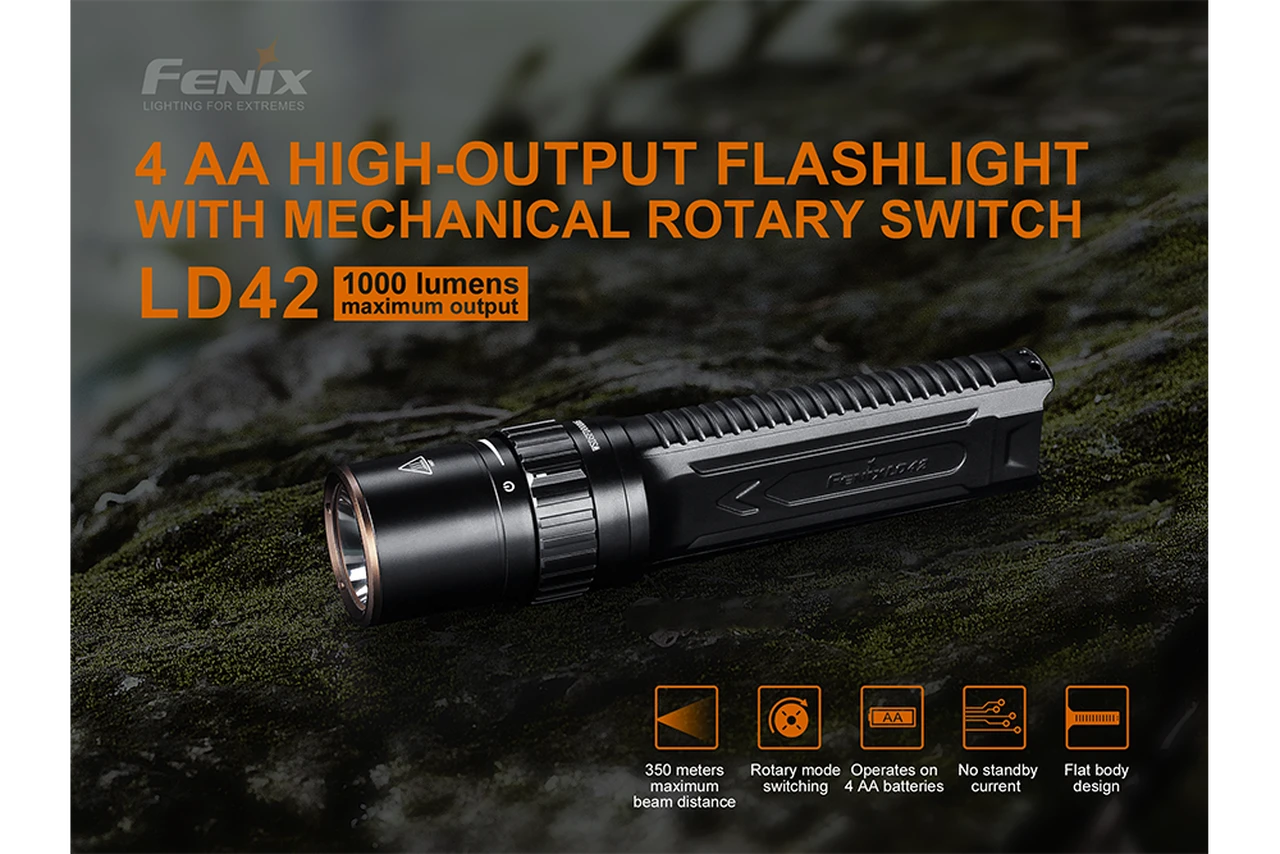 Fenix LD42 XP-L Hi V3 LED Flashlight Black 13 Fenix LD42 XP-L Hi V3 LED Flashlight Black - Image 11