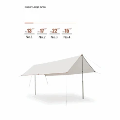 Adventurer Tanxianzhe Waterproof Awning Anti-tearing Sunshade Tarp Outdoor Camping Tan -Outdoor Camping Gear 8 f8b7b46e 1041 4d8a a0f7 85e9f4d088f4