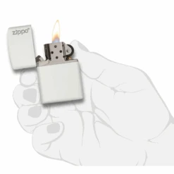 Zippo 214ZL White Matte With Zippo Logo - Refillable Windproof Lighter -Outdoor Camping Gear 99