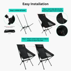 KZM Schwyz High Lightweight Chair Black 23 KZM Schwyz High Lightweight Chair Black -Outdoor Camping Gear 9 2b94585e 386c 42e2 957d 645c3d890cc3