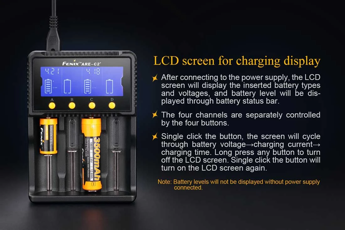 Fenix ARE-C2+ 4-Slot Charger (EURO) 7 Fenix ARE-C2+ 4-Slot Charger (EURO) - Image 5