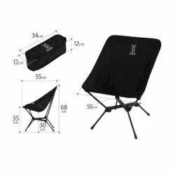 DoD Compact Chair -Outdoor Camping Gear C1 591 BK 3