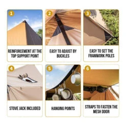 OneTigris Solo Homestead Camping Tent (TC Version) -Outdoor Camping Gear CE BHS06 TC A 05