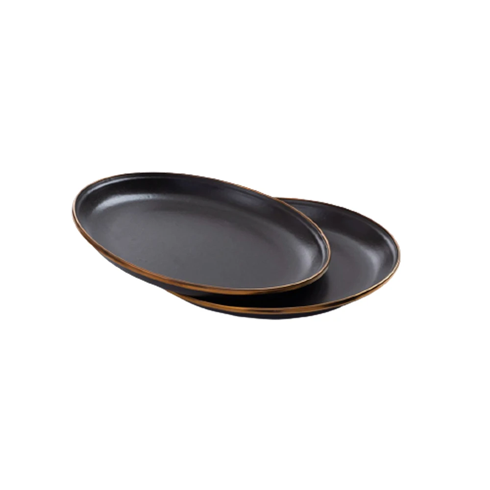 Barebones Enamel Plate - Set Of 2 3 Barebones Enamel Plate - Set Of 2
