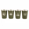 Camp Leader 4 Pcs Stainless Steel Cup - Green -Outdoor Camping Gear CL01 GRN 02