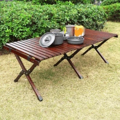 Camp Leader Large Wooden Egg Roll Table -Outdoor Camping Gear CL09BWN 4 600x600 f24fbff8 bfbb 4caf b8cb 74b798e86799