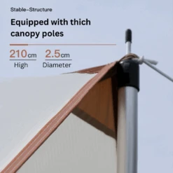 Adventurer Tanxianzhe Waterproof Awning Anti-tearing Sunshade Tarp Outdoor Camping Tan -Outdoor Camping Gear CLEARANCEADVENTURER