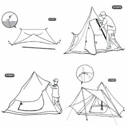Vidalido Teepee Tent - Camel -Outdoor Camping Gear Camel 5