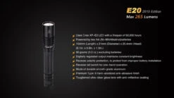 Fenix E20 XP-E2 LED Flashlight (2015 EDITION) -Outdoor Camping Gear E202015 14 E 99839 98925.1443050098