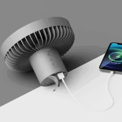 Tripod Fan With White Ring Light USB Rechargeable -Outdoor Camping Gear Edited 4