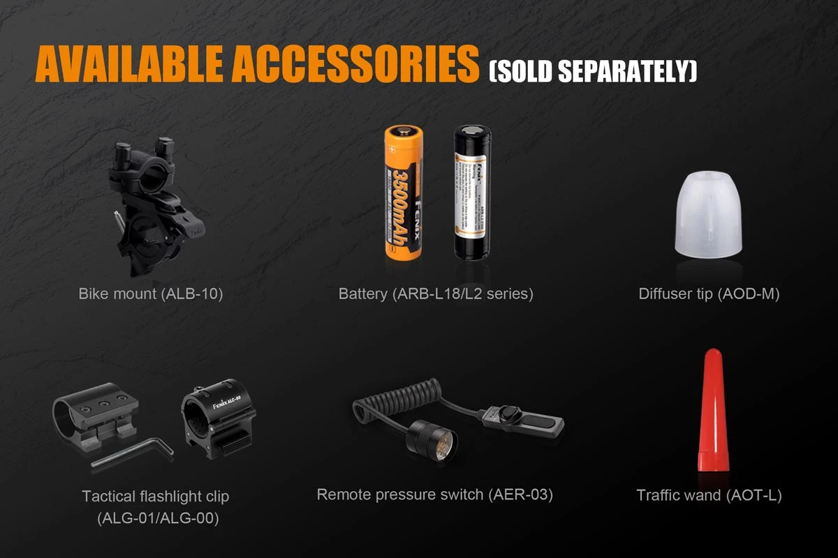 Fenix TK25 RED LED Flashlight 4 Fenix TK25 RED LED Flashlight - Image 2