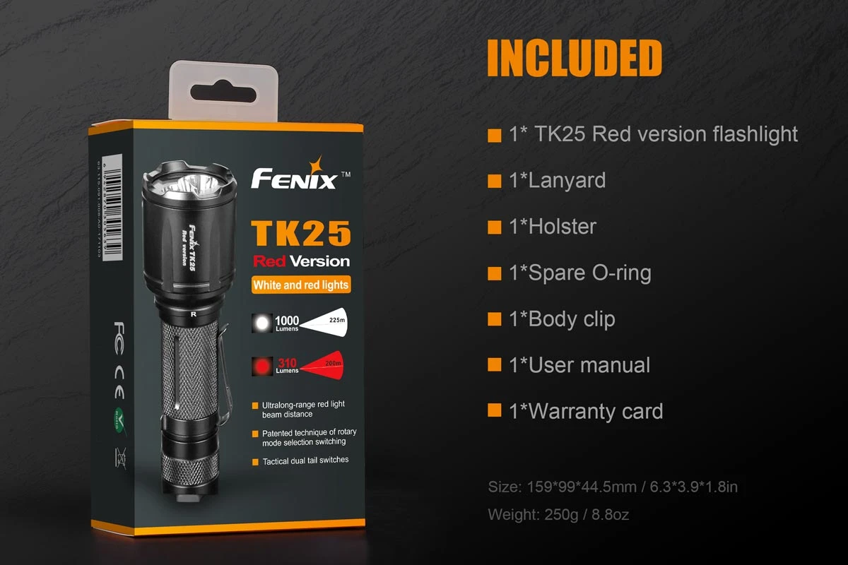 Fenix TK25 RED LED Flashlight 6 Fenix TK25 RED LED Flashlight - Image 4