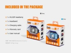 Fenix HL32R LED Headlamp 600 Lumen -Outdoor Camping Gear HL32R Headlamp package