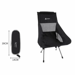 Hewolf Space Medium Aluminum Alloy Foldable Chair -Outdoor Camping Gear HW J2049 BLK 3