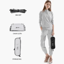 Hewolf Space Medium Aluminum Alloy Foldable Chair -Outdoor Camping Gear HW J2049 BLK 7