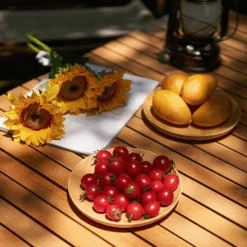 Hewolf Foldable Large Wooden Egg Roll Table -Outdoor Camping Gear HW J2097 03