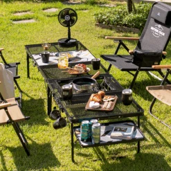 KZM Union Iron Mesh Low BBQ Table -Outdoor Camping Gear K20T3U006 4 600x600 ffd3ec1e e7d7 49ce a517 7ba4630b620d