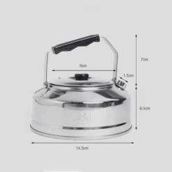 KZM Stainless Steel Kettle 0.8L -Outdoor Camping Gear K21T3K08 06