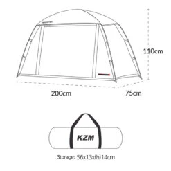 [NEW] KZM Black Cot Tent II -Outdoor Camping Gear K221T3T01 08