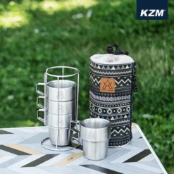 KZM Double Mug 4P Set -Outdoor Camping Gear K9T3K001 4 600x600 4239fede 42e0 4cf3 8295 2b55110571d8