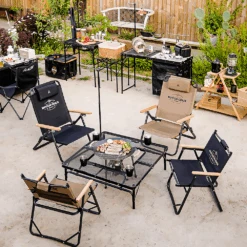 KZM Iron Mesh Fireplace Table II -Outdoor Camping Gear K9T3U012 11