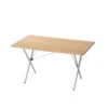 Snow Peak Single Action Table Long, Bamboo Top -Outdoor Camping Gear LV 015TR