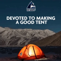 Hewolf 2 Person Double Layer Aluminum Pole Tent -Outdoor Camping Gear MON 1595 GRN 11