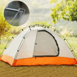 Hewolf 2 Person Double Layer Aluminum Pole Tent -Outdoor Camping Gear MON 1595 GRN 5