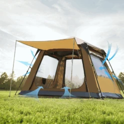 Hewolf Large 8 Person Square Top Automatic Tent 14 Hewolf Large 8 Person Square Top Automatic Tent -Outdoor Camping Gear MON 1847 CAM 6