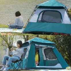 Hewolf Auto 4 Person Tent Teal -Outdoor Camping Gear MON 2011 TEAL 2 600x600 0f7beec3 791e 4b11 b7ac 7e6689a822e4