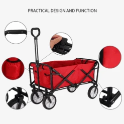 Camp Leader Camping Push Wagon - Black -Outdoor Camping Gear MON42 10 edited