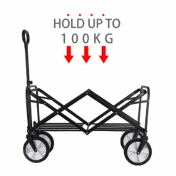 Camp Leader Camping Push Wagon - Black -Outdoor Camping Gear MON42 9 edited