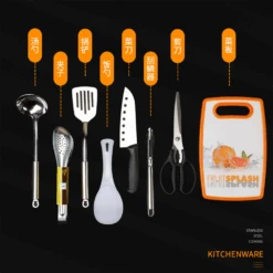 Camp Leader Outdoor Kitchenware 8 Piece Set 11 Camp Leader Outdoor Kitchenware 8 Piece Set -Outdoor Camping Gear MON44 5