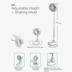 P10 Folding Retractable Camping Fan - Black -Outdoor Camping Gear P10 8 600x600 afca051b a276 4d41 bb55 f40e11608fa4