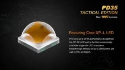 Fenix PD35 TAC Tactical Edition Flashlight 1000 Lumen -Outdoor Camping Gear PD35TAC 4 11154 93281.1443049951.1280.1280 63433.1496251432